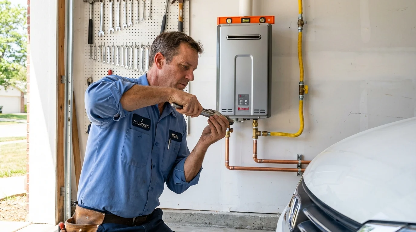 Tankless water heater installation by a Johns Plumbing LLC plumber in Florida